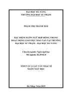 ĐẶC ĐIỂM NGÔN NGỮ HỢP ĐỒNG TRONG HOẠT ĐỘNG GIÁO DỤC ĐÀO TẠO TẠI TRƯỜNG ĐẠI HỌC SƯ PHẠM – ĐẠI HỌC ĐÀ NẴNG  10600914