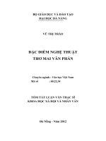 ĐẶC ĐIỂM NGHỆ THUẬT THƠ MAI VĂN PHẤN  10600898