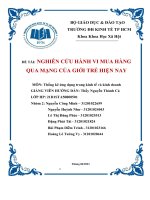 đề tài nghiên cứu hành vi mua hàng qua mạng của giới trẻ hiện nay 