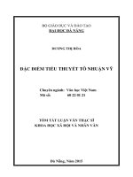 ĐẶC ĐIỂM TIỂU THUYẾT TÔ NHUẬN VỸ  10600942