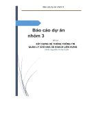 báo cáo dự án nhóm 3 đề tài xây dựng hệ thống thông tin quản lý cho nhà xe khách liên hưng 