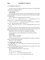 Tập hợp và ánh xạ  Toán rời rạc