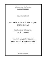 ĐẶC ĐIỂM NGÔN NGỮ BIỂU TƯỢNG TRONG CA DAO  10600909