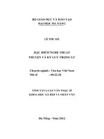 ĐẶC ĐIỂM NGHỆ THUẬT TRUYỆN VÀ KÝ LƯU TRỌNG LƯ  10600905