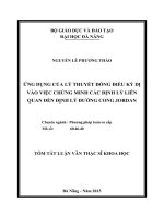 ỨNG DỤNG CỦA LÝ THUYẾT ĐỒNG ĐIỀU KỲ DỊ VÀO VIỆC CHỨNG MINH CÁC ĐỊNH LÝ LIÊN QUAN ĐẾN ĐỊNH LÝ ĐƯỜNG CONG JORDAN