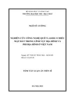 Nghiên cứu công nghệ quét laser mặt đất trong lĩnh vực địa hình và phi địa hình ở Việt Nam tt