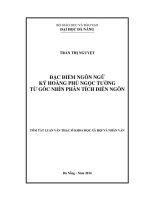 ĐẶC ĐIỂM NGÔN NGỮ KÝ HOÀNG PHỦ NGỌC TƯỜNG TỪ GÓC NHÌN PHÂN TÍCH DIỄN NGÔN  10600915