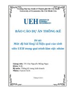 mức độ hài lòng và hiệu quả của sinh viên ueh trong quá trình làm việc nhóm 
