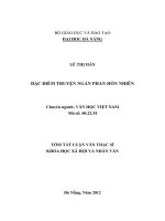 ĐẶC ĐIỂM TRUYỆN NGẮN PHAN HỒN NHIÊN  10600948