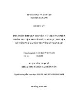 ĐẶC ĐIỂM TRUYỆN TRUYỀN KỲ VIỆT NAM QUA NHÓM TRUYỆN TRUYỀN KỲ MẠN LỤC, TRUYỆN KỲ TÂN PHẢ VÀ TÂN TRUYỀN KỲ MẠN LỤC  10600954