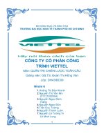 phân tích môi trường bên ngoài (thông qua ma trận efe, cpm) công ty cổ phần công trình viettel phân tích kết hợp   hoạch định chiến lược phù hợp cho công ty (sử dụng ma trận swot, space và qspm)  