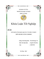 Xây dựng ứng dụng quản lý tủ đồ cá nhân trên hệ điều hành Android.