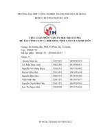 Tiểu luận tâm lý học đại cương chủ đề đời sống tình cảm của sinh viên