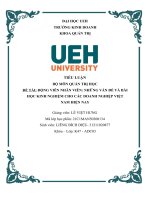 tiểu luận bộ môn quản trị học  động viên nhân viên những vấn đề và bài đề tài học kinh nghiệm cho các doanh nghiệp việt nam hiện nay 