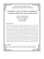 Tiểu luận assignment vjepa   technical barriers to lychees’ exporation and its challenges 