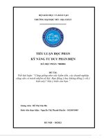 Kỹ năng tư duy phản biện   viết bài luận   cũng giống như việc kiếm tiền, các doanh nghiệp cũng cần có trách nhiệm xã hội  bạn đồng ý hay không đồng ý với ý kiến này   nêu ý kiến của bạn 