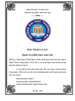 Nhận dạng và thiết lập mô hình chuỗi giá trị toàn cầu của công ty toyota motor corporation   lợi thế cạnh tranh toàn cầu, các yếu tố cấu thành   tạo lập lợi thế cạnh tranh toàn cầu của công ty 