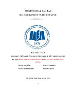 tiểu luận môn học thống kê ứng dụng trong kinh tế và kinh doanh đề tài phân tích hành vi mua sắm online của người tiêu dùng  