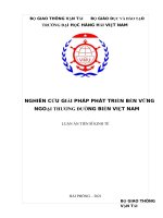 NGHIÊN cứu GIẢI PHÁP PHÁT TRIỂN bền VỮNG NGOẠI THƯƠNG ĐƯỜNG BIỂN VIỆT NAM 