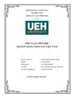 Tiểu luận môn lịch sử đảng cộng sản VN