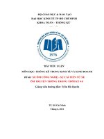 tiểu luận” môn học thống kê trong kinh tế và kinh doanh đề tài xe ôm công nghệ   sự cải tiến từ xe ôm truyền thống trong thời kỳ 4 0 