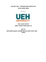 tiểu luận cuối kỳ môn thanh toán quốc tế đề tài hợp đồng ngoại thương và các kiến thức liên quan 
