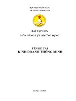 BÀI tập lớn môn NĂNG lực số ỨNG DỤNG tên đề tài KINH DOANH THÔNG MINH 