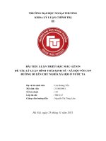 Lý luận hình thái kinh  tế   xã hội với con đường đi lên chủ nghĩa xã hội ở nước ta 