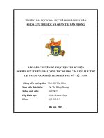 BÁO CÁO CHUYÊN ĐỀ THỰC TẬP TỐT NGHIỆP  NGHIÊN CỨU TRIỂN KHAI CÔNG TÁC SỐ HÓA TÀI LIỆU LƯU TRỮ TẠI TRUNG ƯƠNG HỘI LIÊN HIỆP PHỤ NỮ VIỆT NAM