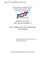 BÀI BÁO CÁO CUỐI KỲ MÔN THƯƠNG MẠI ĐIỆN TỬ ĐỀ TÀI WEBSITE NƯỚC HOA THƯƠNG HIỆU VIỆT DE MORRI