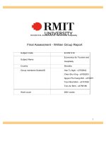Final assessment   written group report declaration and statement of authorship 