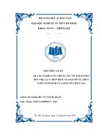 tiểu luận đề tài nghiên cứu những yếu tố ảnh hưởng đến việc lựa chọn dịch vụ giao đồ ăn, thức uống nowfood của sinh viên hiện nay 