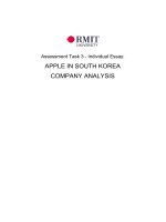 Assessment task 3   individual essay APPLE IN SOUTH KOREA COMPANY ANALYSIS 