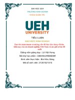tiểu luận đạo đức kinh doanh đạo đức kinh doanh và nh ng v ữ ấn đề đạo đức đang nổi lên hiện nay của các doanh nghi p vi ệ ệt nam và các giải pháp đề xuất 
