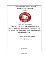 Phép biện chứng về phủ định và vận dụng phân tích việc kế thừa và phát triển sáng tạo các giá trị truyền thống trong bối cảnh toàn cầu hóa hiện nay 