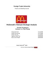 McDonald’s vietnam strategic analysis strategic management 