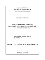 NÂNG CAO HIỆU NĂNG TÍNH TOÁN CHO CÁC BÀI TOÁN TÌM ĐƯỜNG ĐI NGẮN NHÁT VÀ CÂY KHUNG NHỎ NHẮT