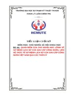 Tiểu luận Chủ nghĩa xã hội khoa học: Quan điểm của chủ nghĩa Mác-Lênin về sứ mệnh lịch sử của giai cấp công nhân, liên hệ thực tế sứ mệnh lịch sử của giai cấp công nhân Việt Nam