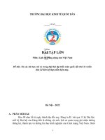 Bài tập lớn Lịch Sử Đảng từ bài học rút ra trong đại hội X và XI liên hệ thực tiễn Việt Nam hiện nay