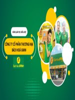 báo cáo MÔN QUẢN TRỊ CHIẾN LƯỢC CÔNG TY CỔ PHẦN THƯƠNG MẠI BÁCH HOÁ XANH
