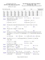 Đề thi học kì 2 môn Toán lớp 12 năm 2021-2022 có đáp án - Trường THPT Triệu Quang Phục