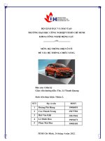 MÔN HỆ THỐNG ĐIỆN Ô TÔ ĐỀ TÀI HỆ THỐNG CHIẾU SÁNG