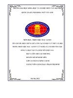 BIỆN CHỨNG GIỮA tồn tại xã hội và ý THỨC xã hội TRONG TRIẾT học MAC –LENIN và ý NGHĨA của nó đối với CUỘC SỐNG và học tập của SINH VIÊN HIỆN NAY  