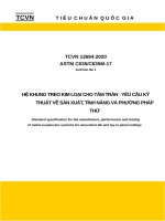 ASTM C635/C635m-17 Hệ khung treo kim loại cho tấm trần TCVN 12694-2020