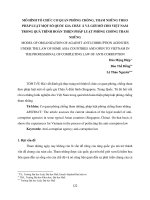 Mô hình tổ chức cơ quan phòng chống, tham nhũng theo pháp luật một số quốc gia Châu Á và gởi mở cho Việt Nam trong quá trình hoàn thiện pháp luật phòng chống tham nhũng