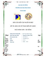BÁO CÁO KIẾN TẬP NGHỀ NGHIỆP ĐỀ TÀI BÁO CÁO VỀ TRẠM BIẾN ÁP 220KV NGŨ HÀNH SƠN - ĐÀ NẴNG