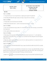 Bộ 3 Đề thi thử vào 10 THPT chuyên môn Sinh Học năm 2022 Trường THCS Phú Cường có đáp án