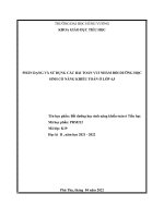 Phân dạng và sử dụng các bài toán vui nhằm bồi dưỡng học sinh có năng khiếu toán ở lớp 4,5