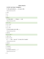 TRẮC NGHIỆM TIẾNG PHÁP 3 EHOU