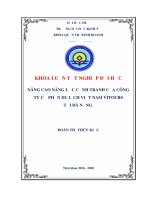Khóa luận tốt nghiệp: Nâng cao năng lực cạnh tranh của công ty Cổ phần du lịch Việt Nam Vitours tại Đà Nẵng